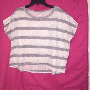 White Lace Short Sleeve Shirt